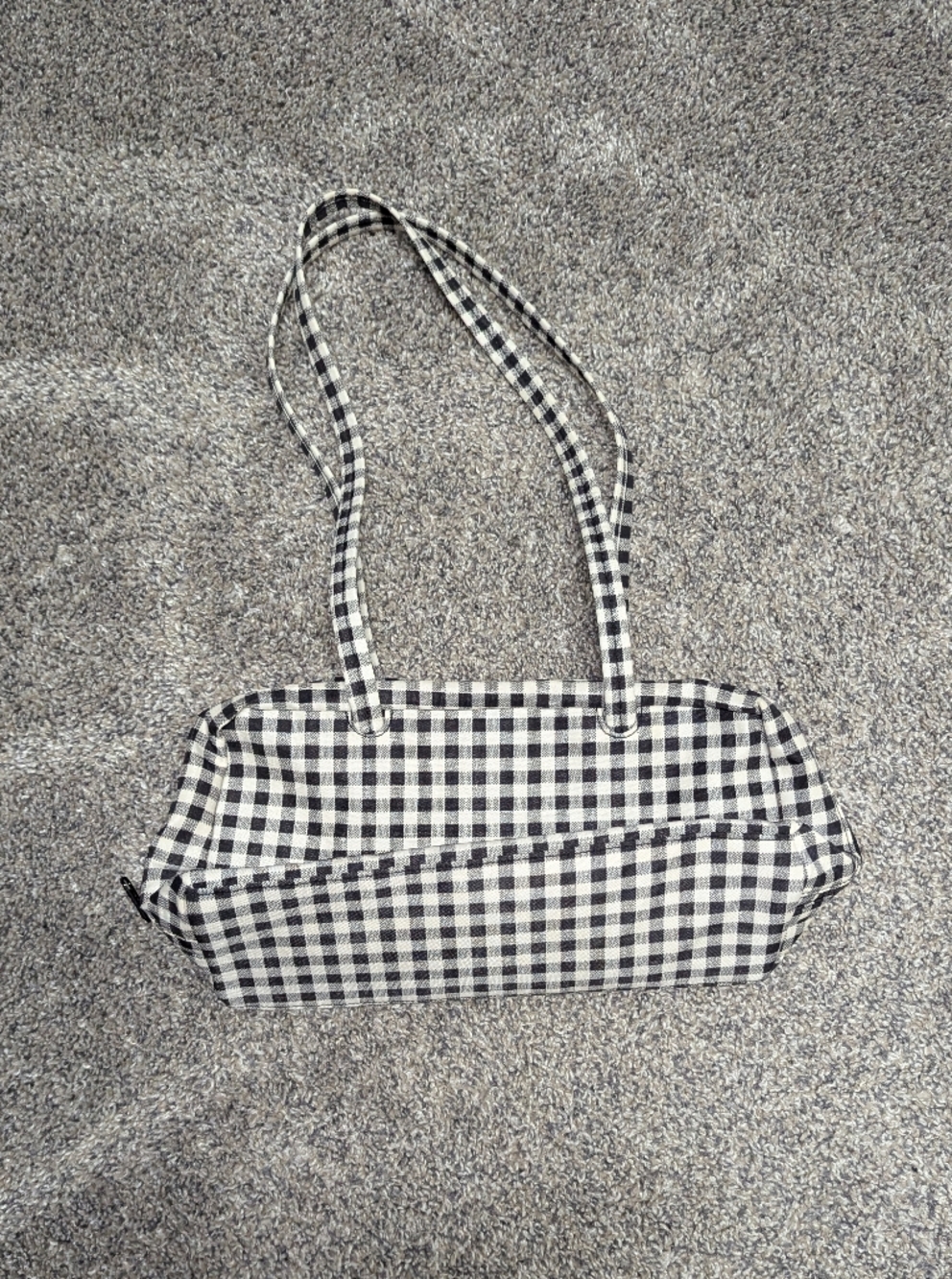 BAGGU Gingham Nylon Bowler Bag